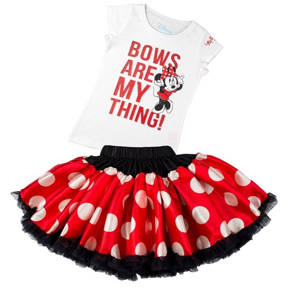 Disney Other - Disney Tutu Couture Minnie Mouse Top and Skirt Set